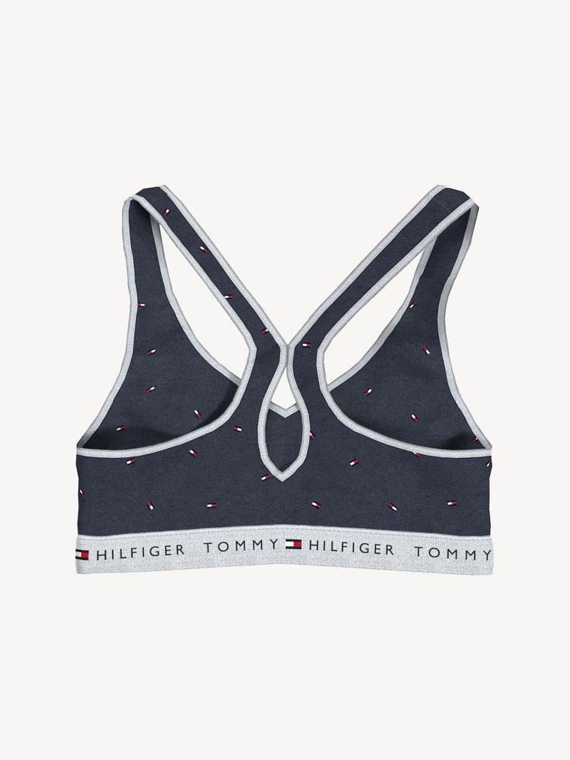 Női Tommy Hilfiger Essential Flag Melltartók Sötétkék | HU 516JPQ